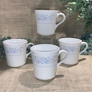 Vintage Corning Ware SAND AND SEA Coffee Mugs Set of 4